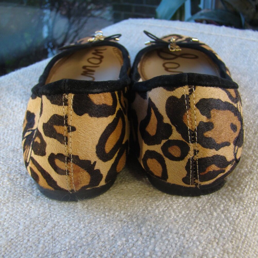 Sam Edelman Felicia leopard real fur ballerina flat, Size 7.5 W - Picture 6 of 9